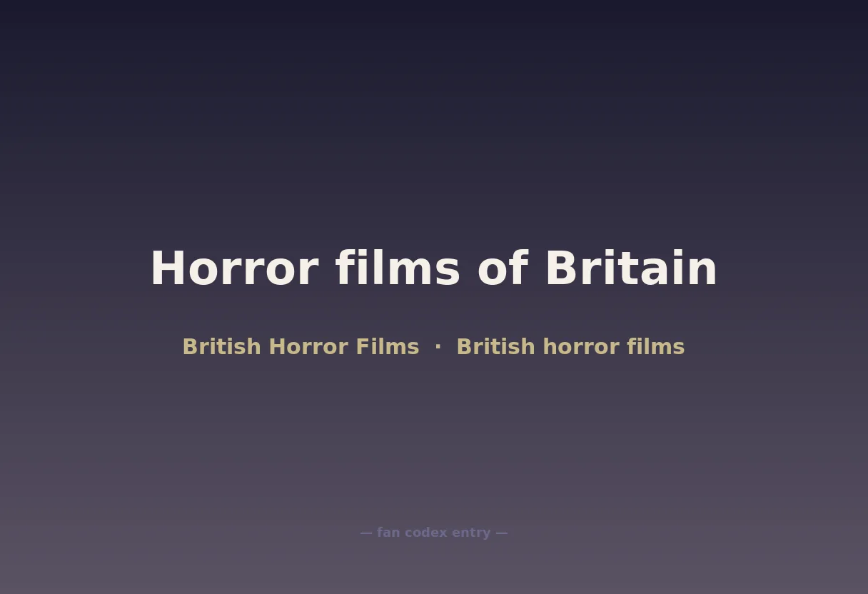 Horror films of Britain